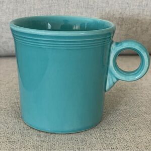 HLC Fiesta USA Homer Laughlin Turquoise O Ring Handle Coffee Mug USA 10oz